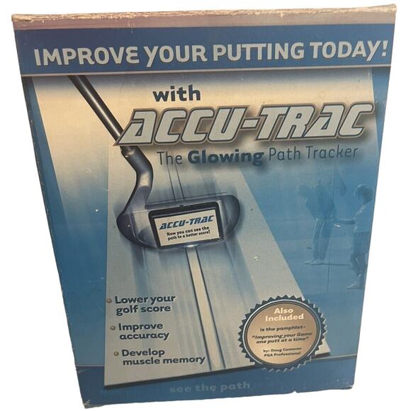 Golf Putting Trainer Glow Tracer Accu-Technologies Accu-Trac Golfer Tool - Picture 2 of 4
